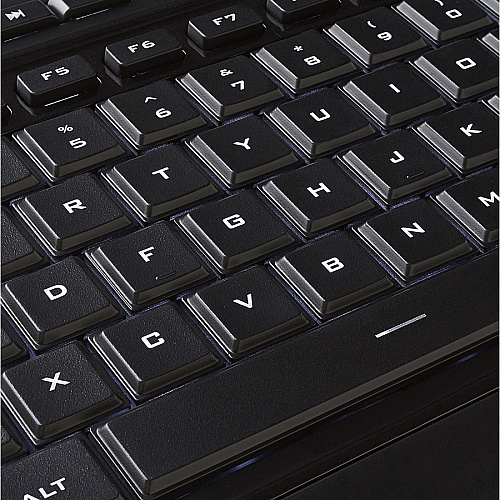Verbatim Illuminated Wired Keyboard Cable Connectivity - USB Type A Interface - Media Player Hot Key(s) - Windows, Mac OS, Linux - Black (99789)
