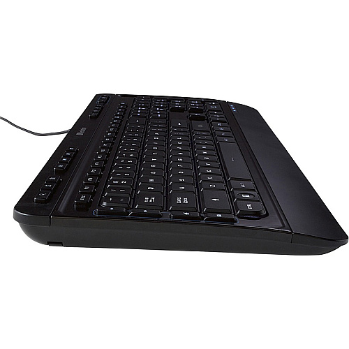 Verbatim Illuminated Wired Keyboard Cable Connectivity - USB Type A Interface - Media Player Hot Key(s) - Windows, Mac OS, Linux - Black (99789)