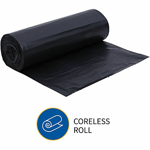 Genuine Joe Heavy-Duty Trash Can Liners 60 gal Capacity - 56" Length x 39" Width x 1.50 mil (38 Micron) Thickness - Low Density - Black - Plastic Resin - Waste, Debris, Can - 50/Box - 96 / Pallet (GJO01535PL)