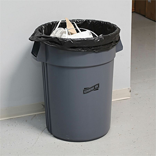 Genuine Joe Heavy-Duty Trash Can Liners 60 gal Capacity - 56" Length x 39" Width x 1.50 mil (38 Micron) Thickness - Low Density - Black - Plastic Resin - Waste, Debris, Can - 50/Box - 96 / Pallet (GJO01535PL)