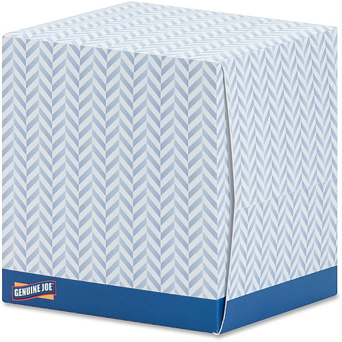Genuine Joe Cube Box Facial Tissue 2 Ply - Interfolded - White - 85/Box - 1728 / Pallet (GJO26085PL)