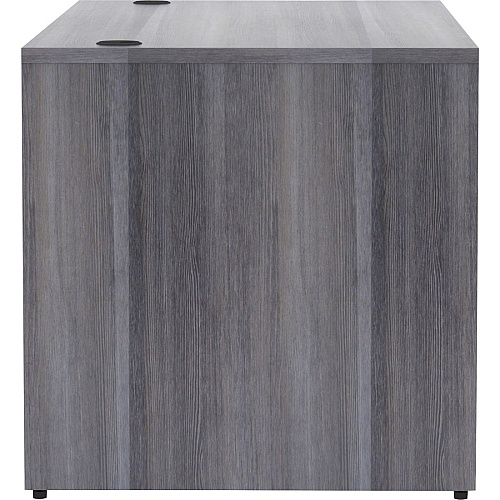 Lorell Essentials Series Rectangular Desk Shell 29.5" Height x 66" Width x 30" Depth, x 1" Thickness Top - Laminate, Weathered Charcoal Table Top - Grommet (LLR69546)