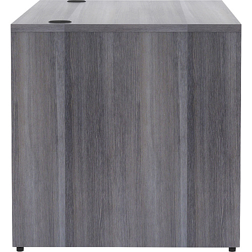 Lorell Essentials Series Rectangular Desk Shell 29.5" Height x 66" Width x 30" Depth, x 1" Thickness Top - Laminate, Weathered Charcoal Table Top - Grommet (LLR69546)