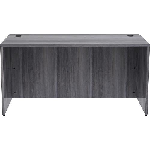 Lorell Essentials Series Rectangular Desk Shell 29.5" Height x 60" Width x 30" Depth, x 1" Thickness Top - Laminate, Weathered Charcoal Table Top - Grommet (LLR69547)