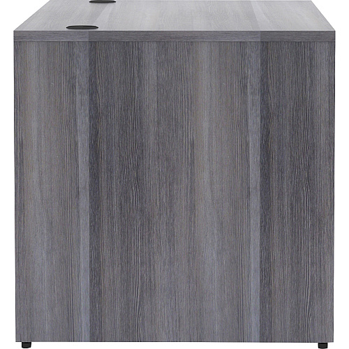 Lorell Essentials Series Rectangular Desk Shell 29.5" Height x 60" Width x 30" Depth, x 1" Thickness Top - Laminate, Weathered Charcoal Table Top - Grommet (LLR69547)