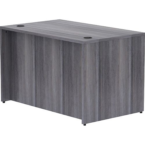 Lorell Essentials Series Rectangular Desk Shell 29.5" Height x 48" Width x 30" Depth, x 1" Thickness Top - Laminate, Weathered Charcoal Table Top - Grommet (LLR69548)