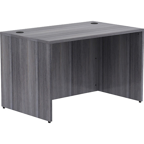 Lorell Essentials Series Rectangular Desk Shell 29.5" Height x 48" Width x 30" Depth, x 1" Thickness Top - Laminate, Weathered Charcoal Table Top - Grommet (LLR69548)