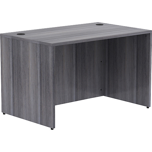 Lorell Essentials Series Rectangular Desk Shell 29.5" Height x 48" Width x 30" Depth, x 1" Thickness Top - Laminate, Weathered Charcoal Table Top - Grommet (LLR69548)