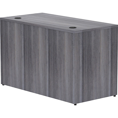 Lorell Essentials Series Rectangular Desk Shell 29.5" Height x 48" Width x 24" Depth, x 1" Thickness Top - Laminate, Weathered Charcoal Table Top - Grommet (69549)
