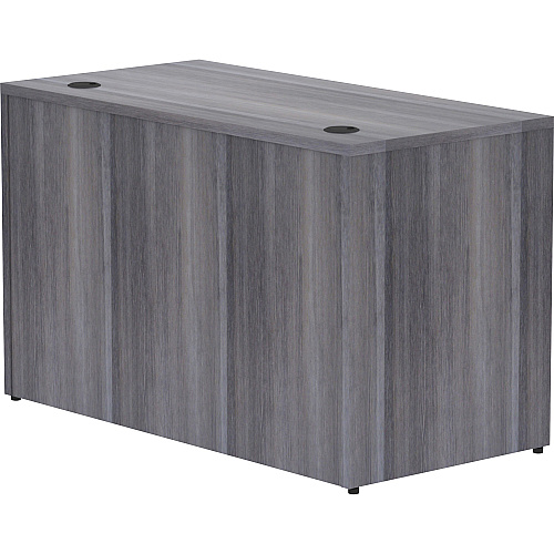 Lorell Essentials Series Rectangular Desk Shell 29.5" Height x 48" Width x 24" Depth, x 1" Thickness Top - Laminate, Weathered Charcoal Table Top - Grommet (69549)