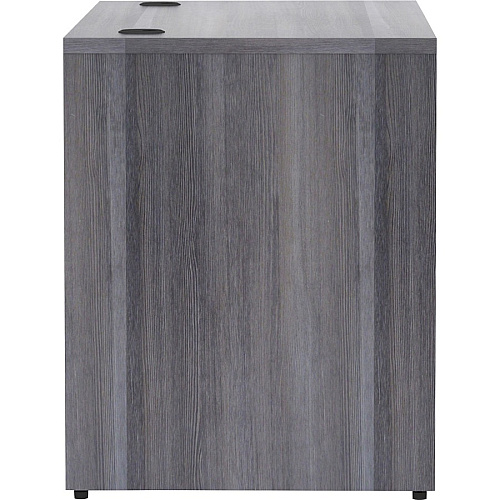 Lorell Essentials Series Rectangular Desk Shell 29.5" Height x 48" Width x 24" Depth, x 1" Thickness Top - Laminate, Weathered Charcoal Table Top - Grommet (69549)