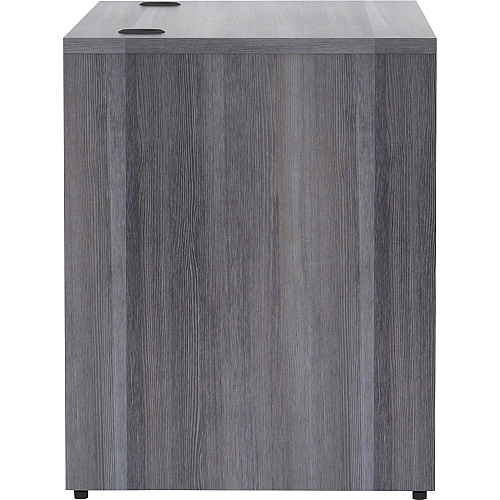 Lorell Essentials Series Rectangular Desk Shell 29.5" Height x 48" Width x 24" Depth, x 1" Thickness Top - Laminate, Weathered Charcoal Table Top - Grommet (69549)