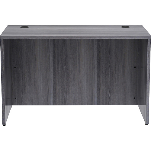 Lorell Essentials Series Rectangular Desk Shell 29.5" Height x 48" Width x 24" Depth, x 1" Thickness Top - Laminate, Weathered Charcoal Table Top - Grommet (69549)