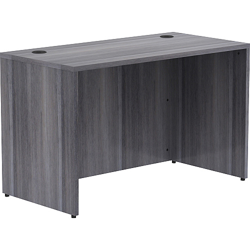 Lorell Essentials Series Rectangular Desk Shell 29.5" Height x 48" Width x 24" Depth, x 1" Thickness Top - Laminate, Weathered Charcoal Table Top - Grommet (69549)
