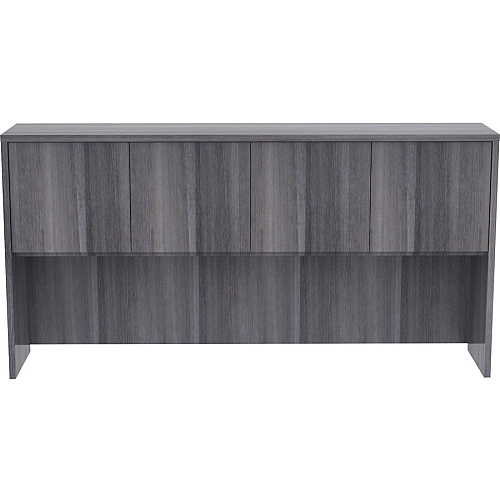 Lorell Essentials Series Stack-on Hutch with Doors 36" Height x 72" Width x 15" Depth - 4 Door(s) - Grommet (69557)