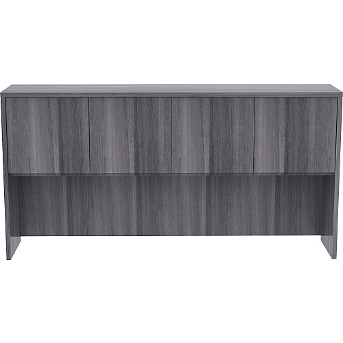 Lorell Essentials Series Stack-on Hutch with Doors 36" Height x 72" Width x 15" Depth - 4 Door(s) - Grommet (69557)