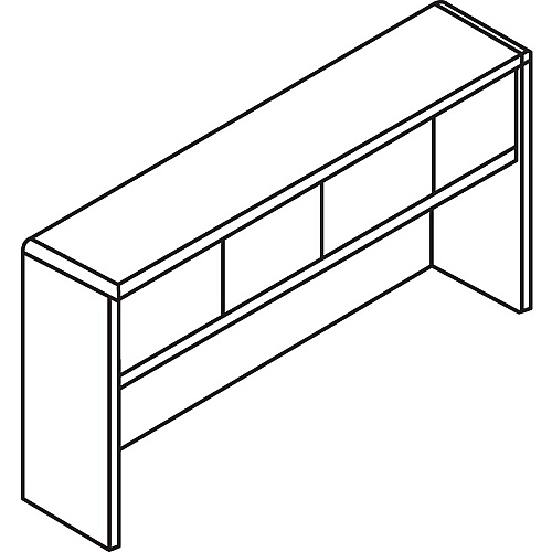 Lorell Essentials Series Stack-on Hutch with Doors 36" Height x 72" Width x 15" Depth - 4 Door(s) - Grommet (69557)
