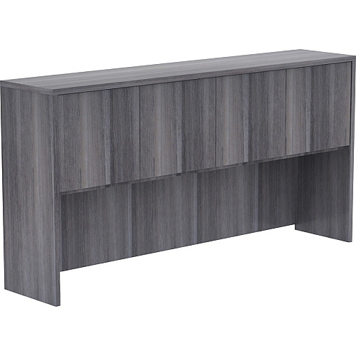 Lorell Essentials Series Stack-on Hutch with Doors 36" Height x 72" Width x 15" Depth - 4 Door(s) - Grommet (69557)