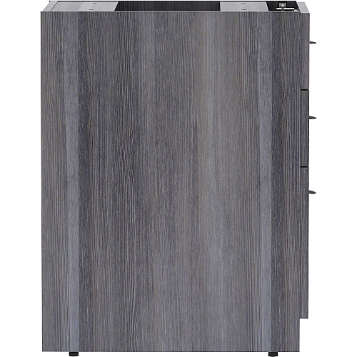 Lorell Essentials Series Box/Box/File Fixed File Cabinet 28.3" Height x 16" Width x 22" DepthFile, Box Drawer(s) - Finish: Laminate, Weathered Charcoal - File Drawer (LLR69558)