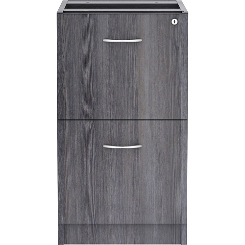 Lorell Essentials Series File/File Fixed File Cabinet 28.3" Height x 16" Width x 22" Depth - 2 x File Drawer(s) - Finish: Laminate, Weathered Charcoal - File Drawer (LLR69559)