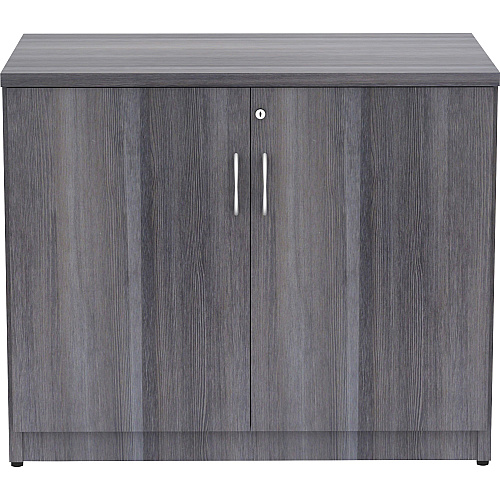 Lorell Essentials Series 2-Door Storage Cabinet 29.5" Height x 36" Width x 22.5" Depth - 2 Door(s) - Finish: Weathered Charcoal, Laminate (LLR69564)