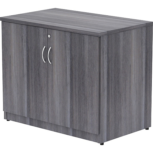 Lorell Essentials Series 2-Door Storage Cabinet 29.5" Height x 36" Width x 22.5" Depth - 2 Door(s) - Finish: Weathered Charcoal, Laminate (LLR69564)