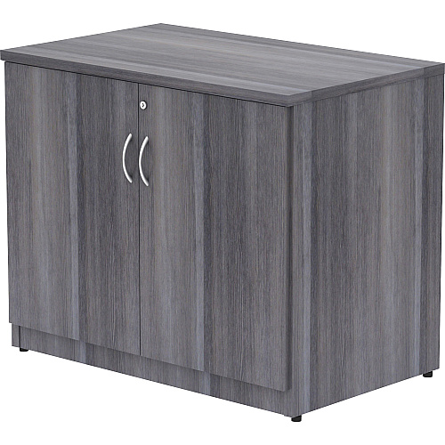 Lorell Essentials Series 2-Door Storage Cabinet 29.5" Height x 36" Width x 22.5" Depth - 2 Door(s) - Finish: Weathered Charcoal, Laminate (LLR69564)