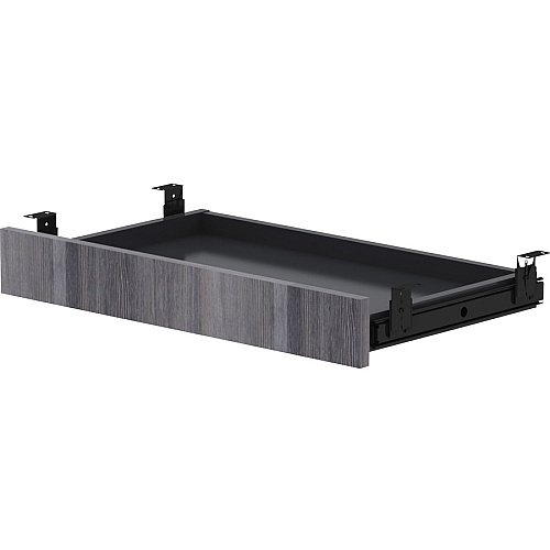Lorell Universal Center Drawer 5.1" Height x 16.7" Width x 28.4" Length - Finish: Weathered Charcoal (LLR69568)