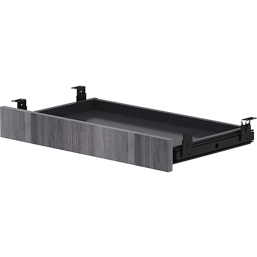 Lorell Universal Center Drawer 5.1" Height x 16.7" Width x 28.4" Length - Finish: Weathered Charcoal (LLR69568)