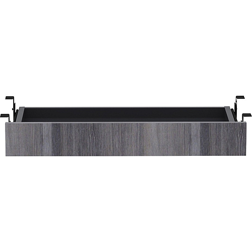 Lorell Universal Center Drawer 5.1" Height x 16.7" Width x 28.4" Length - Finish: Weathered Charcoal (LLR69568)