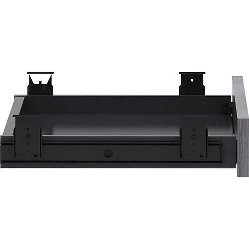 Lorell Universal Center Drawer 5.1" Height x 16.7" Width x 28.4" Length - Finish: Weathered Charcoal (LLR69568)