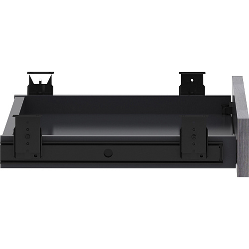 Lorell Universal Center Drawer 5.1" Height x 16.7" Width x 28.4" Length - Finish: Weathered Charcoal (LLR69568)