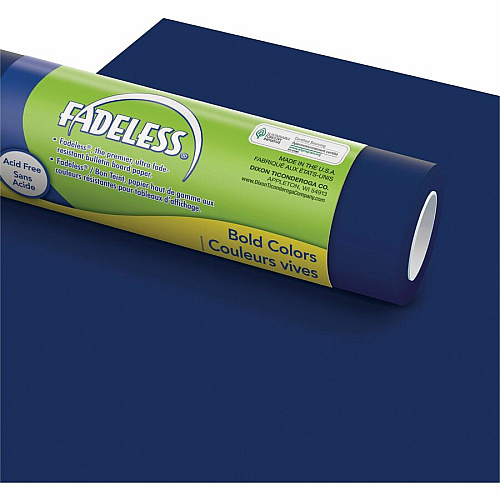 Fadeless Primary Colors Bulletin Art Paper Fun and Learning, Table Skirting, Display, Decoration, Art Project, Craft Project, Bulletin Board - 3.25" Height x 48" Width x 12 ft Length - Flame, Royal Blue, Canary, Apple Green - 4 / Carton (57532)