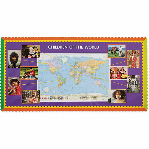 Fadeless Bright Colors Bulletin Art Paper Fun and Learning, Table Skirting, Display, Decoration, Art Project, Craft Project, Bulletin Board - 3.25" Height x 48" Width x 12 ft Length - Lime, Deep Purple, Magenta, Azure - 4 / Carton (57533)