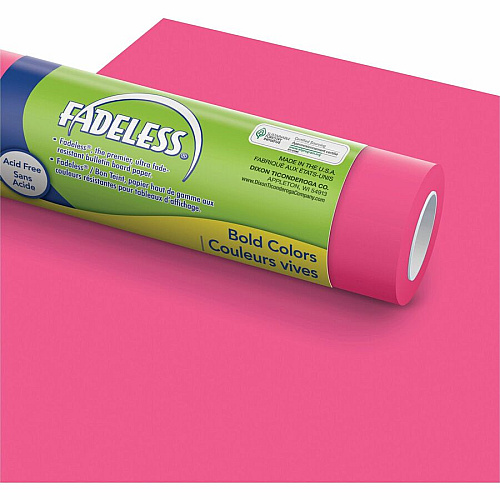 Fadeless Bright Colors Bulletin Art Paper Fun and Learning, Table Skirting, Display, Decoration, Art Project, Craft Project, Bulletin Board - 3.25" Height x 48" Width x 12 ft Length - Lime, Deep Purple, Magenta, Azure - 4 / Carton (57533)