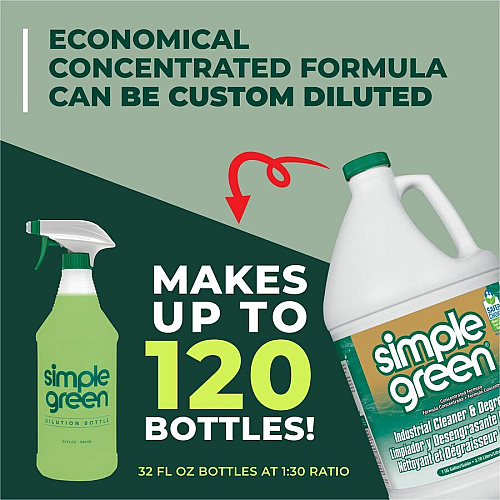 Simple Green Industrial Cleaner/Degreaser For Multipurpose, Multi Surface - Concentrate - Liquid - 128 fl oz (4 quart) - Original Scent - Non-abrasive, Non-flammable - Green - 168 / Pallet (13005PL)