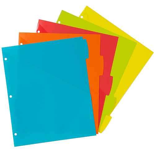 Avery Multipurpose Label Multicolor - Plastic - Hole-punched, Write-on Label, Durable, Reusable, Tear Resistant - 5 / Set (16102)