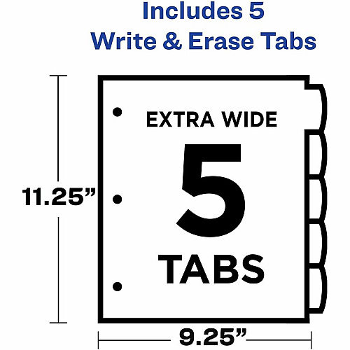 Avery Multipurpose Label Multicolor - Plastic - Hole-punched, Write-on Label, Durable, Reusable, Tear Resistant - 5 / Set (16102)