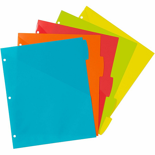 Avery Multipurpose Label Multicolor - Plastic - Hole-punched, Write-on Label, Durable, Reusable, Tear Resistant - 5 / Set (16102)