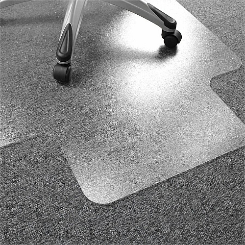 Floortex Polycarbonate Lipped Chair Mat for Carpets up to 1/2" - 35" x 47" 47" Length x 35" Width x 0.085" Depth x 0.085" Thickness - Lip Size 20" Length x 10" Width - Lipped - Polycarbonate - Clear - 1 Each - TAA Compliant (FC118923LR)