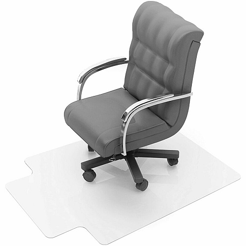 Floortex Polycarbonate Lipped Chair Mat for Carpets up to 1/2" - 35" x 47" 47" Length x 35" Width x 0.085" Depth x 0.085" Thickness - Lip Size 20" Length x 10" Width - Lipped - Polycarbonate - Clear - 1 Each - TAA Compliant (FC118923LR)