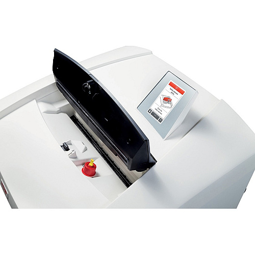HSM Securio P40c Cross Cut Shredder Continuous Shredder - Cross Cut - 37 Per Pass - for shredding Staples, Paper, Paper Clip, Credit Card, Store Card, CD, DVD, 3.5" Floppy Disk - 40 gal Wastebin Capacity - White - TAA Compliant - 1 Each (1883121)