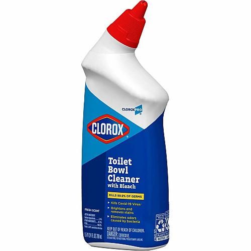 CloroxPro&trade; Toilet Bowl Cleaner with Bleach 24 fl oz (0.8 quart) - Fresh Scent - Disinfectant, Deodorize - Clear - 360 / Bundle (00031BD)
