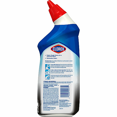 Clorox Toilet Bowl Cleaner Lime & Rust Destroyer 24 fl oz (0.8 quart) - Deodorize, Bleach-free - Clear Bottle - 360 / Bundle (00275BD)