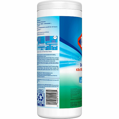 Clorox Disinfecting Cleaning Wipes Ready-To-Use - Fresh Scent - Anti-bacterial, Textured, Bleach-free - Green - 35/Tub - 840 / Pallet (01593PL)