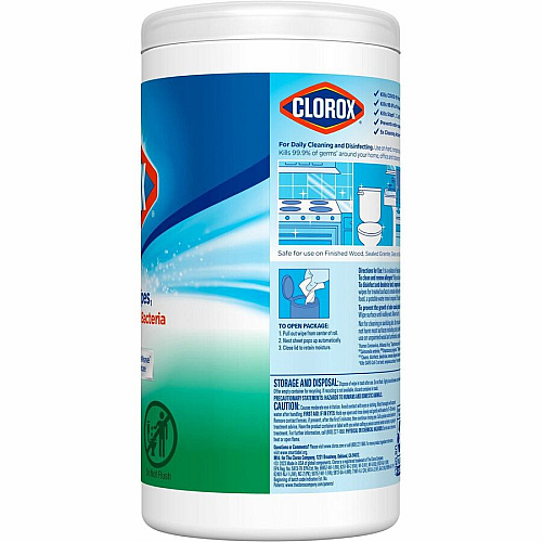 Clorox Disinfecting Wipes, Bleach-Free Cleaning Wipes For Multipurpose - Fresh Scent - Recommended For: Bacteria Remover, Virus Remover, Germs Remover - Bleach-free, Pre-moistened, Phosphorous-free, Easy Tear, Easy to Use, Antibacterial - White  (01656PL)