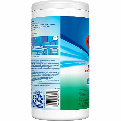 Clorox Disinfecting Wipes, Bleach-Free Cleaning Wipes For Multipurpose - Fresh Scent - Recommended For: Bacteria Remover, Virus Remover, Germs Remover - Bleach-free, Pre-moistened, Phosphorous-free, Easy Tear, Easy to Use, Antibacterial - White  (01656PL)