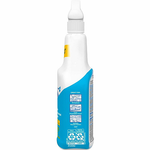 CloroxPro&trade; Anywhere Daily Disinfectant and Sanitizer 32 fl oz (1 quart) - No-rinse, Residue-free - Clear - 216 / Bundle (01698BD)