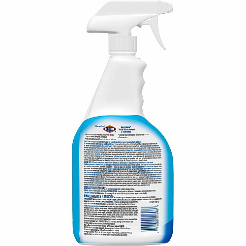 CloroxPro&trade; Anywhere Daily Disinfectant and Sanitizer 32 fl oz (1 quart) - No-rinse, Residue-free - Clear - 216 / Bundle (01698BD)
