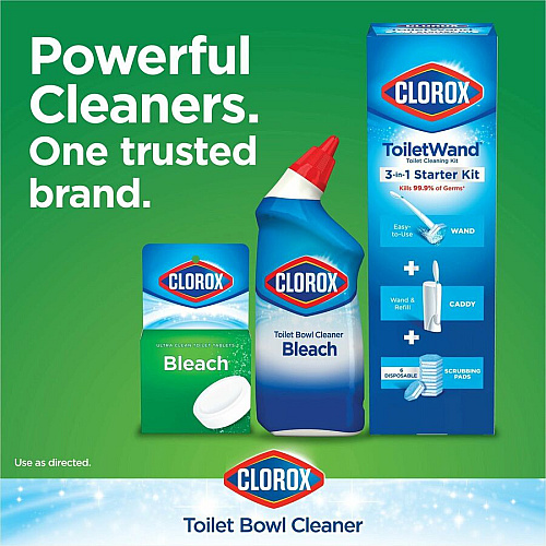 Clorox Ultra Clean Toilet Tablets Bleach 3.50 oz (0.22 lb) - Deodorize, Easy to Use - White - 2/Pack - 420 / Bundle (30024BD)